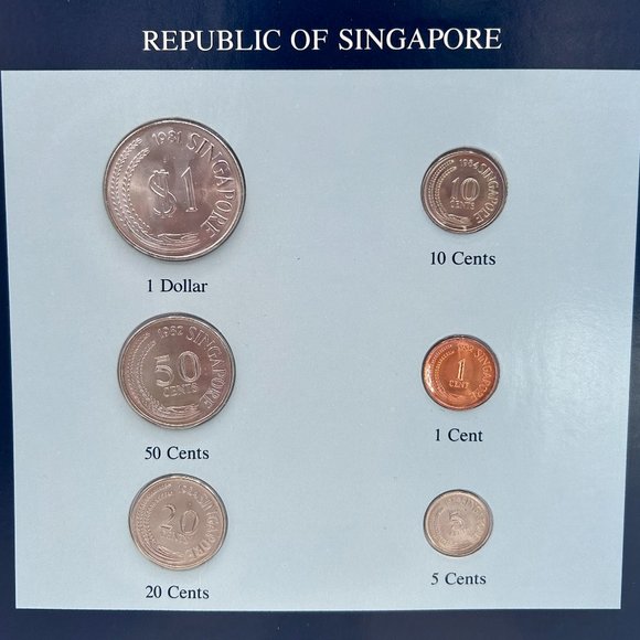 Franklin Mint Coin Sets of All Nations Collectible Republic of Singapore VTG - Picture 3 of 11